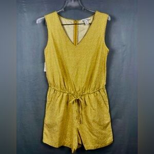 Amazon Essentials Yellow Polka Dot Sleeveless Romper Size 10